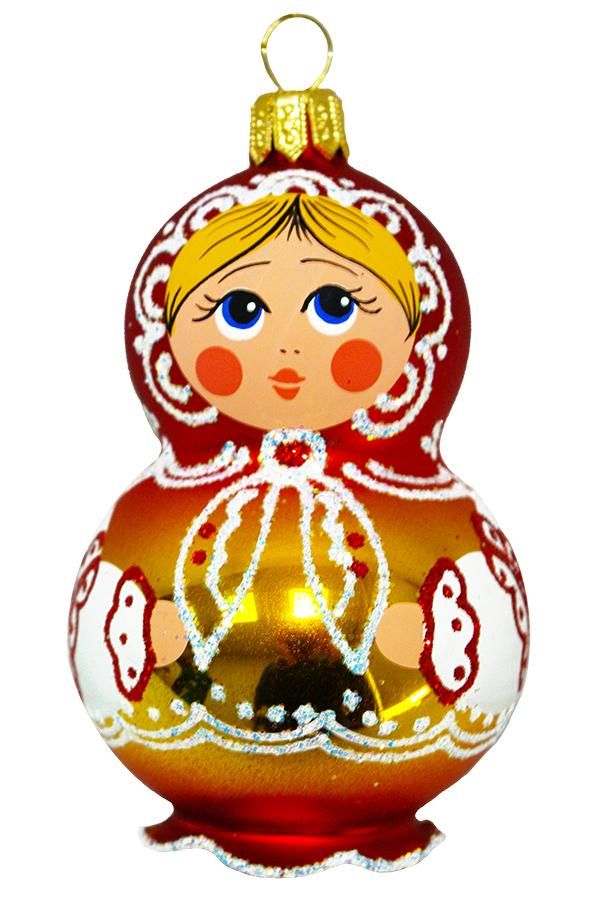 Елочная игрушка Матрешка звонкая С1281