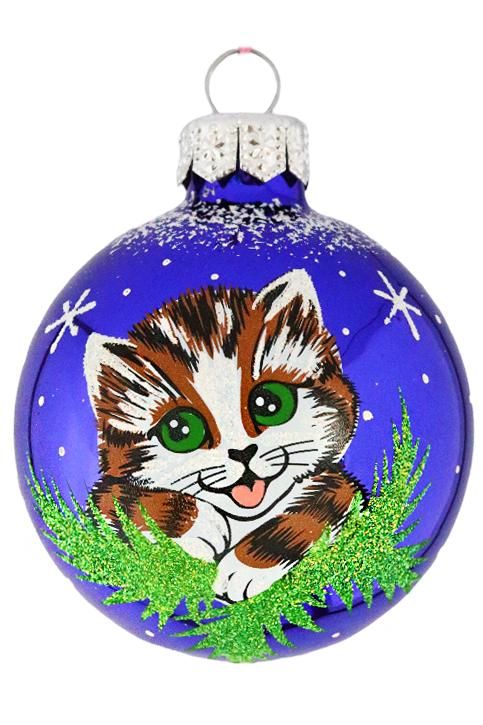 Елочный шар Котик С29к