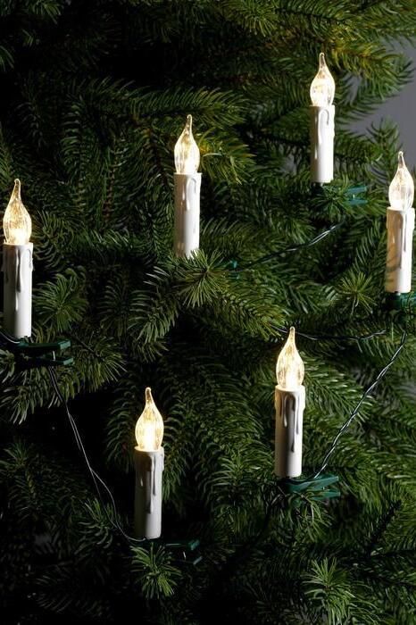 Электрогирлянда нить Свечи на прищепке 10м 3612378